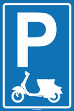 Park your Vespa parking sign